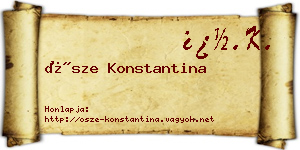 Ősze Konstantina névjegykártya